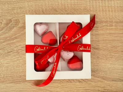 Chocolate heart shape in a box